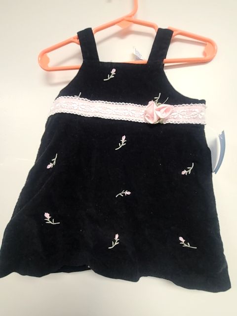 Black/Pink Flower  Dress, 6M G