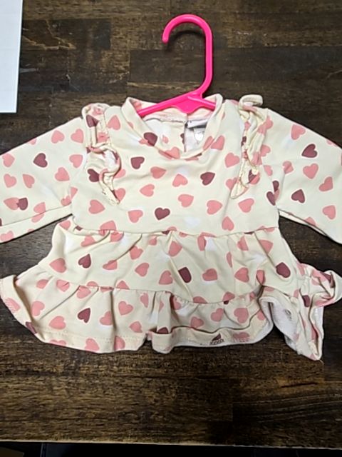 Cream Nicole miller Long sleeve shirt hearts, 3M G