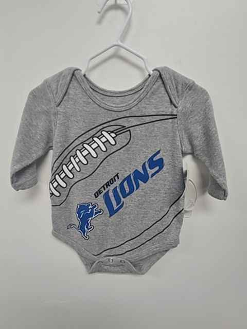 Grey Detroit Lions Onesie, 3M B