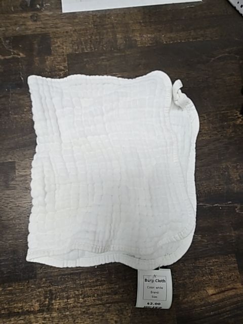 white  Burp Cloth