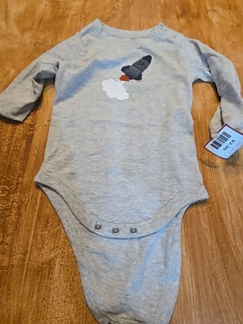 Grey Rocket Garanimals Lognsleeve Onesie, 12M B