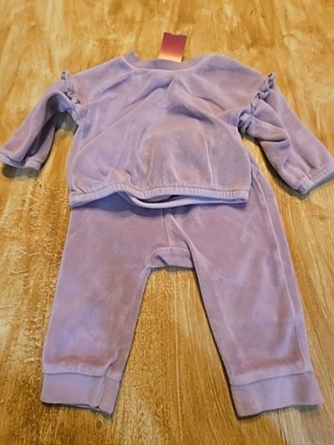 Purple Cat & Jack Outfit, 6M G