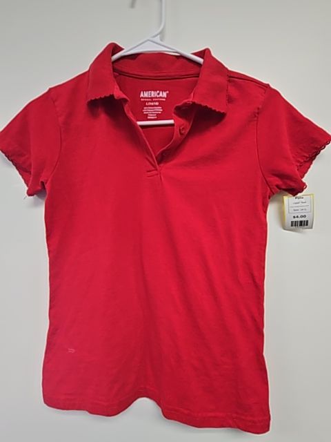 Red American School Uniform Polo, 14 G