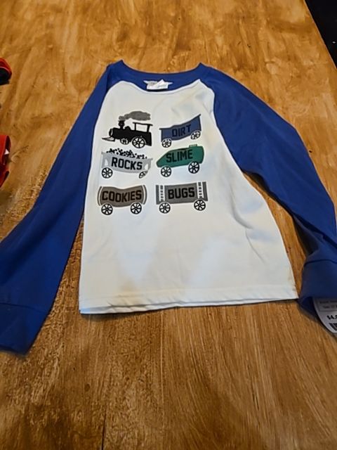 Blue/White/Train Pasos Longsleeve Shirt, 5T B