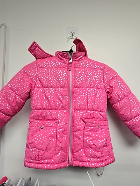 Pink Pink Platinum Winter Jacket, 4T G