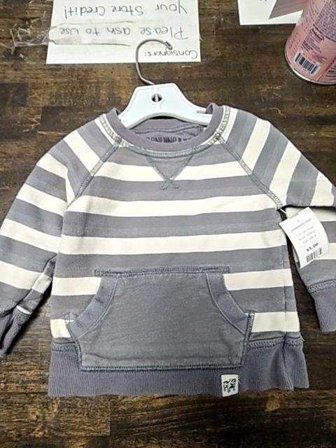 Grey Striped OshKosh Longsleeve Shirt, 18M B