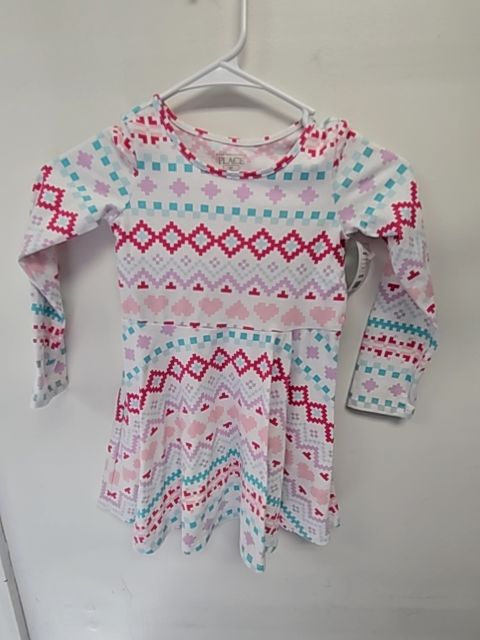 White/Blue/Pink/Purple Childrens Place Dress, 5T G