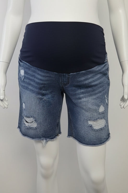 Blue Jean Time And Tru Maternity Shorts, Large