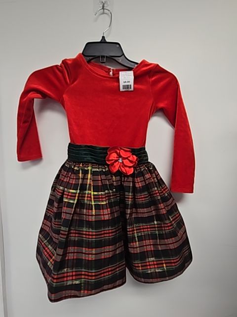 Red/Green/Gold Youngland Holiday Dress, 5T G