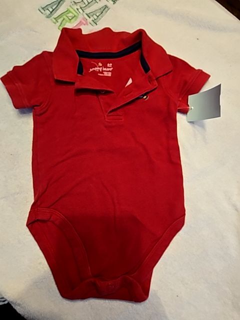 Red Jumping Bean Polo Onesie, 6-9M B