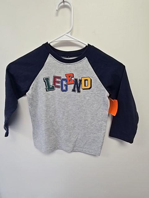 Blue/Grey Garanimals Long Sleeve Legend Shirt, 4T B