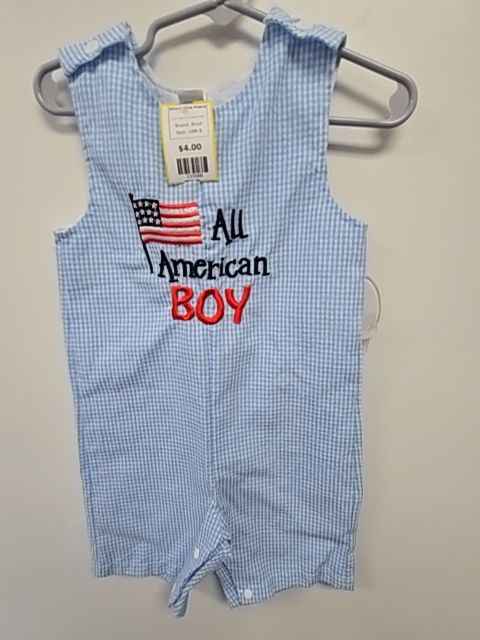 Blue All American Boy BOut Short One Piece, 18M B