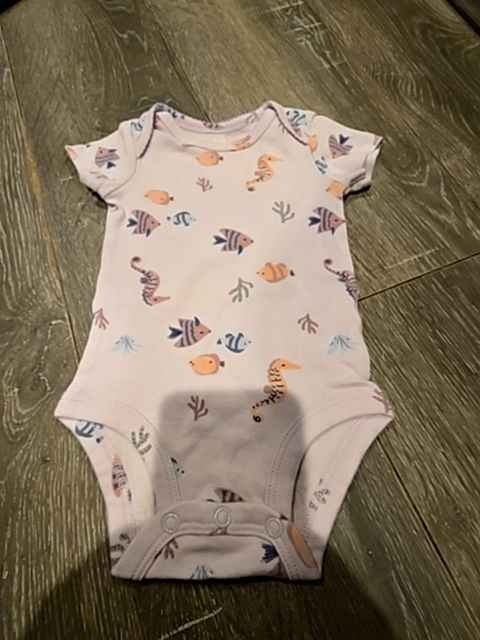Purple Just one you Fish onesie, 3M G