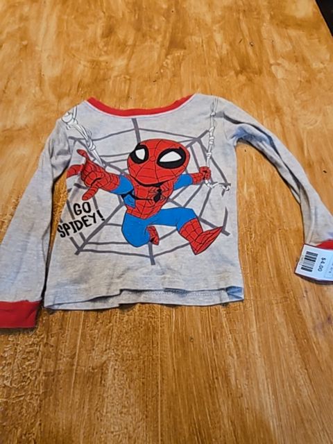 Grey/Red Spiderman Pjs, 4T B