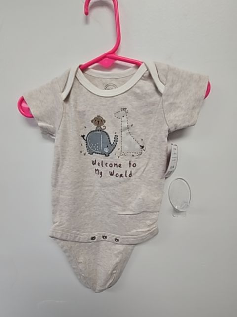 Tan/White Animal Wonder Nation Onesie, 6M B
