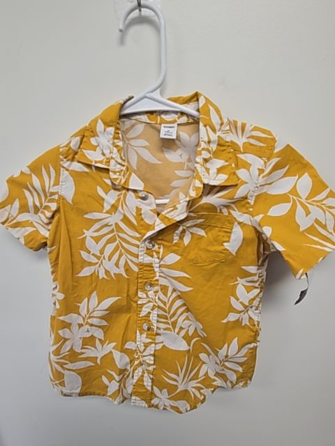 Yellow/White Old Navy Button Up, 4T B