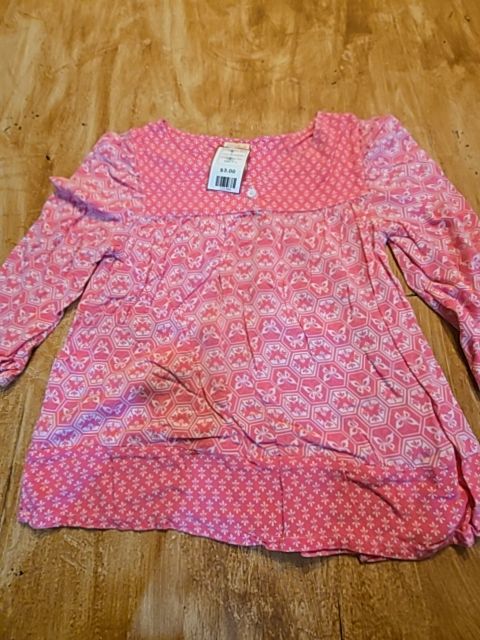 Pink/White Faded Glory Longsleeve Shirt, 7 G