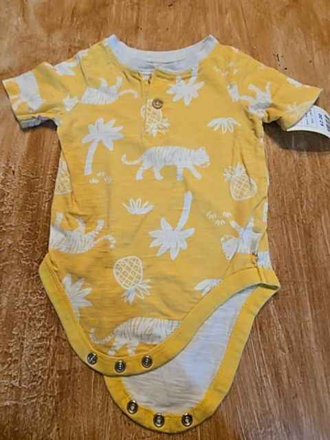 Yellow/White Animals Garanimals Onesie, 12M B