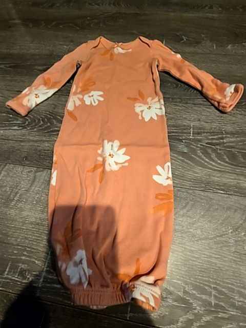 Pink Carters Flower sleepsac, NB G