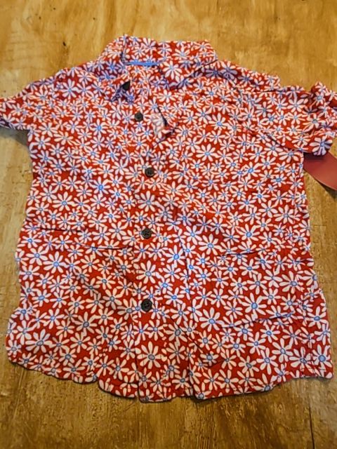 Red/White Flowers Cat & Jack Button Up, 5T G