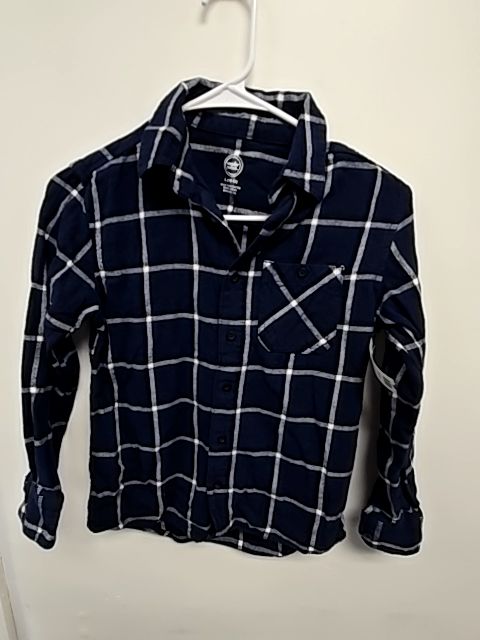 Navy/White Wonder Nation Longsleeve Button Up, 10 B