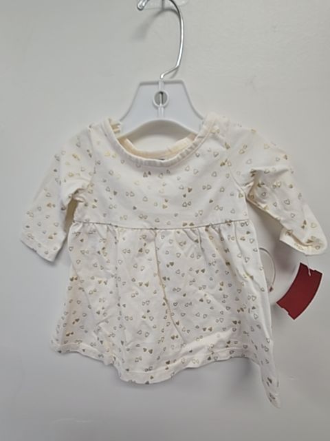 White/Gold Heart Old Navy Dress, NB G