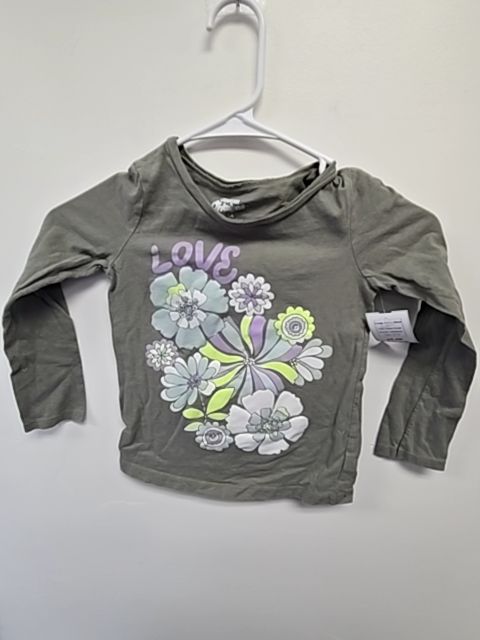 Green Flower OshKosh Longsleeve Shirt, 5T G