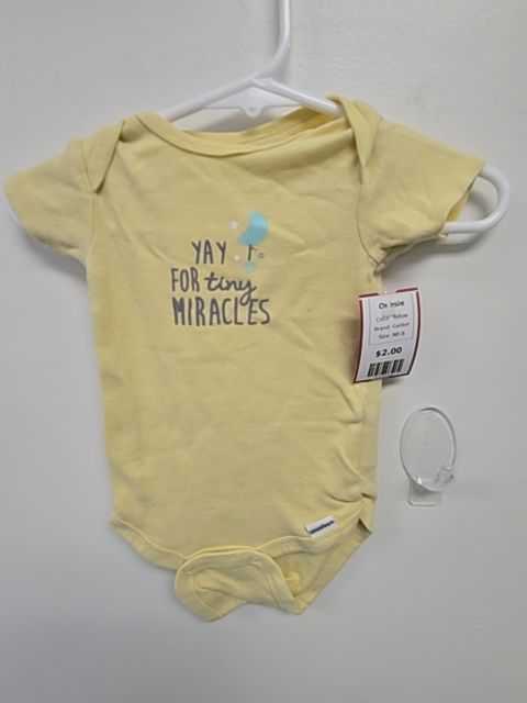 Yellow Gerber Onesie, NB B