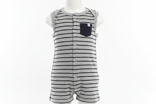 Grey Striped Carters Short One Piece, 18M B