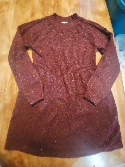Burgandy Cat & Jack Sweater Dress, 7 G