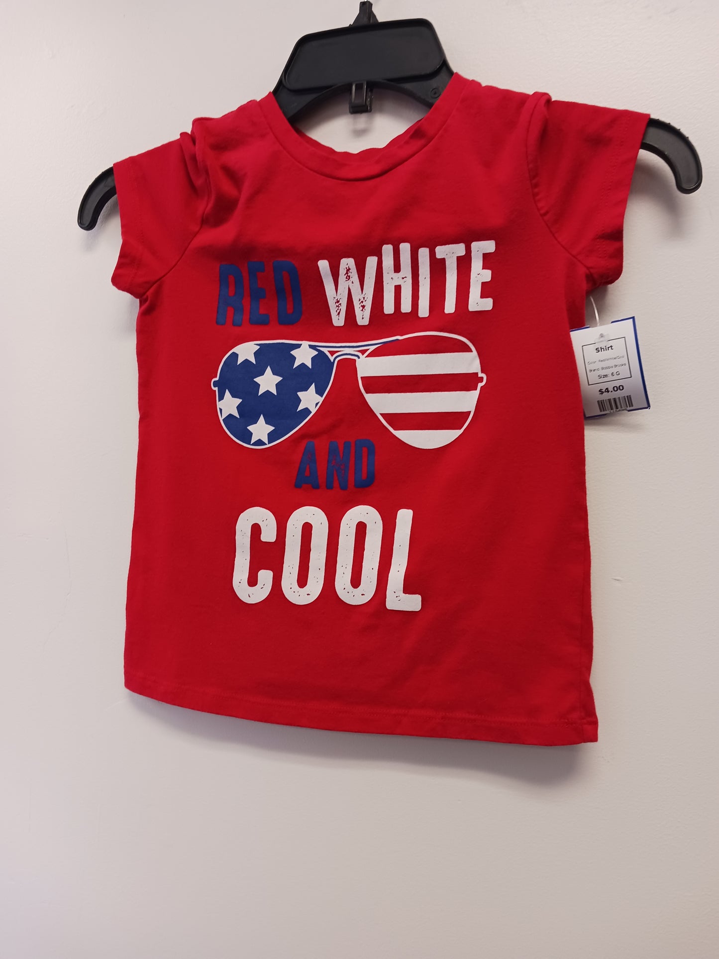 Red/White/Cool Bobbie Brooks Shirt, 6 G