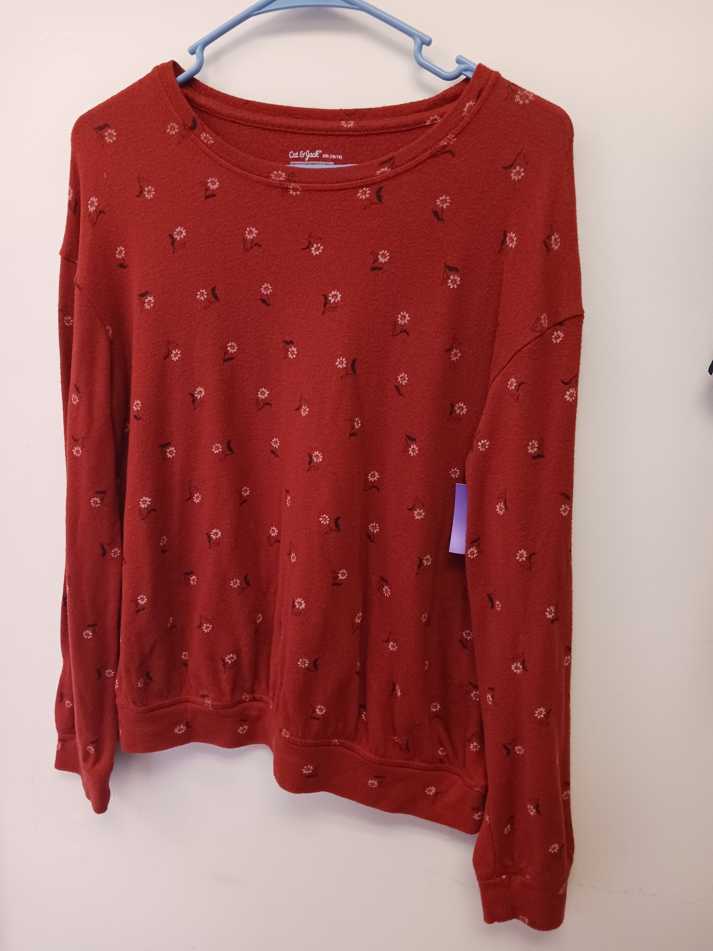 Brown Flower Cat & Jack Longsleeve Shirt, 16 G