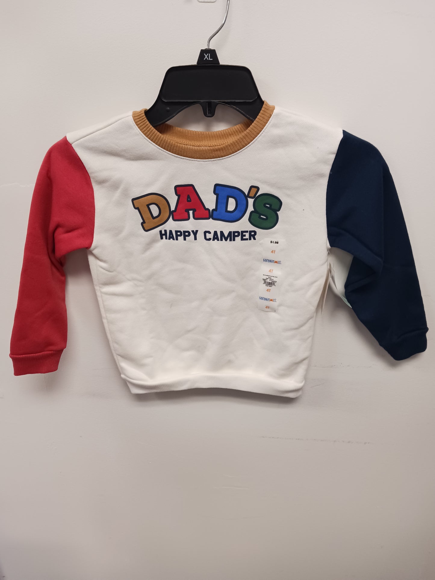 beige/red/blue Garanimals Happy Camper Sweat Shirt, 4T B