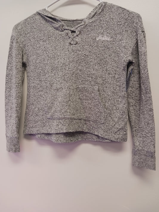 grey Justice Long Sleeve Hooded Shirt 7/8, 7 G