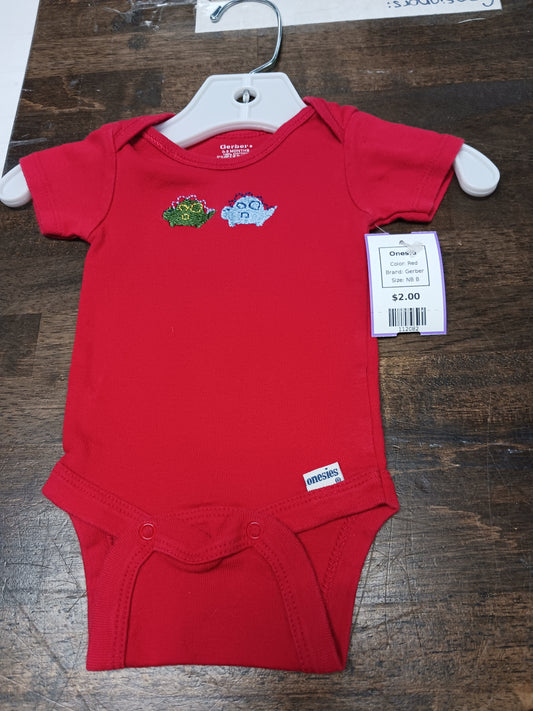 Red Gerber Onesie, NB B