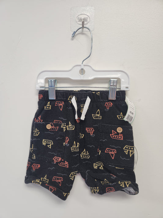 Black/Yellow/Orange Boats Wonder Nation Shorts, 18M B