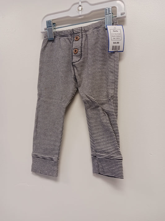 Grey Striped Carters Pants, 12M B