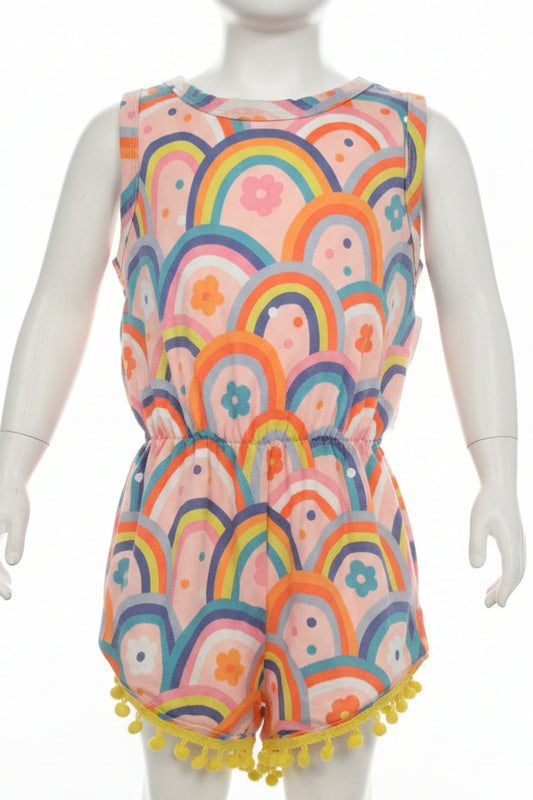 Colorful Rainbow Mila & Rose Romper, 12M G