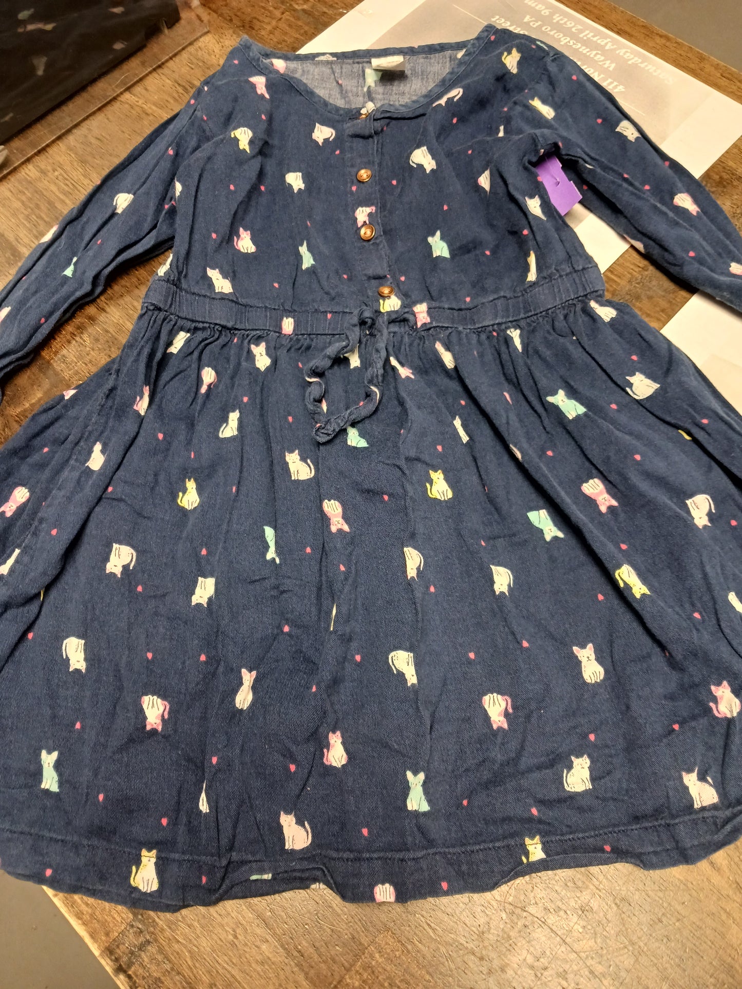 Navy Kitty Carters Dress, 4T G