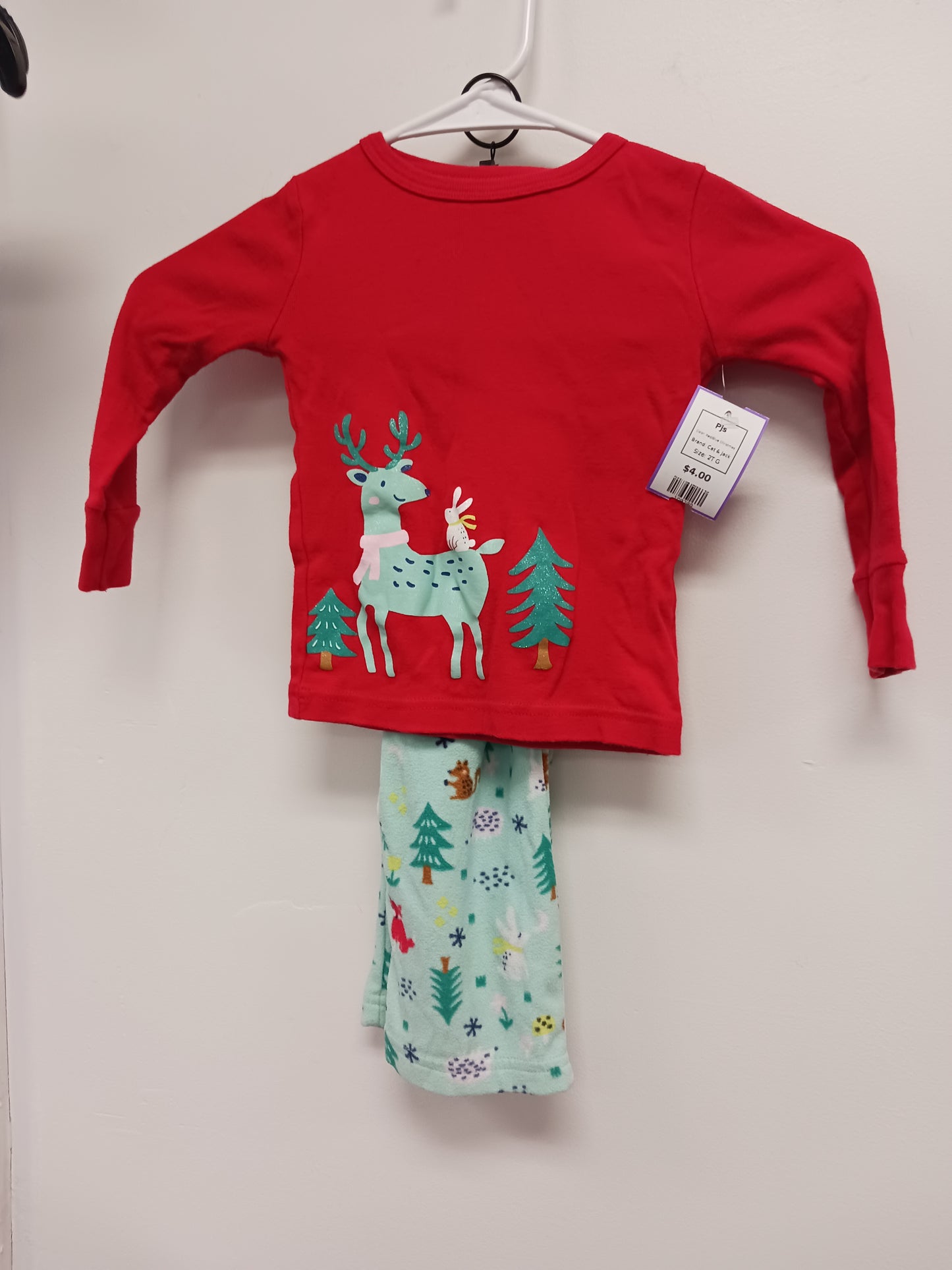 Red/Blue Christmas Cat & Jack Pjs, 2T G