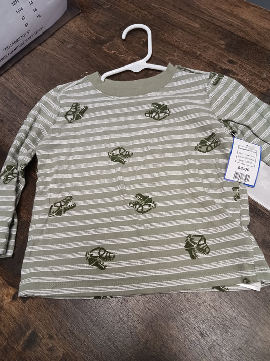 Green Dino Old Navy Longsleeve Shirt, 18M B