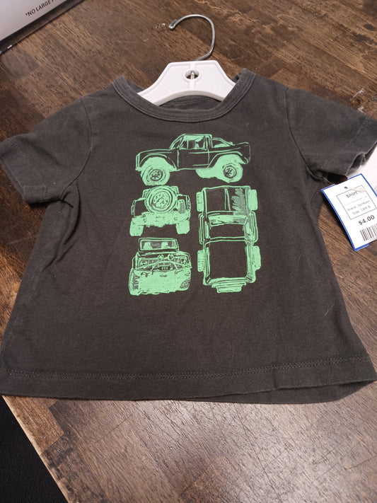 Grey/Green Car OshKosh Shirt, 18M B