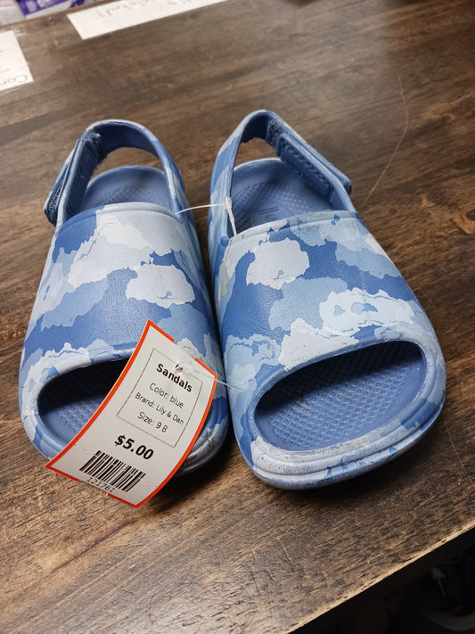 blue Lily & Dan Sandals, 9 B