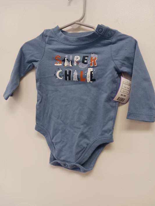 Blue Garanimals Longsleeve Onesie, 3M B