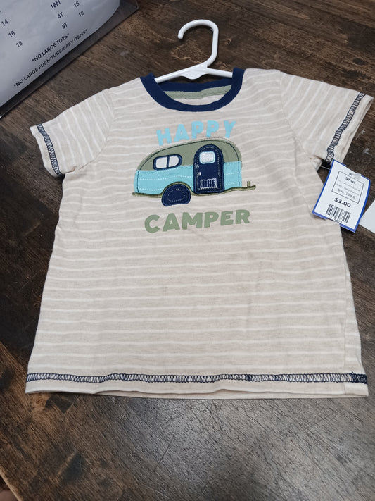 Cream/Navy Happy Camper Baby Starters Shirt, 18M B