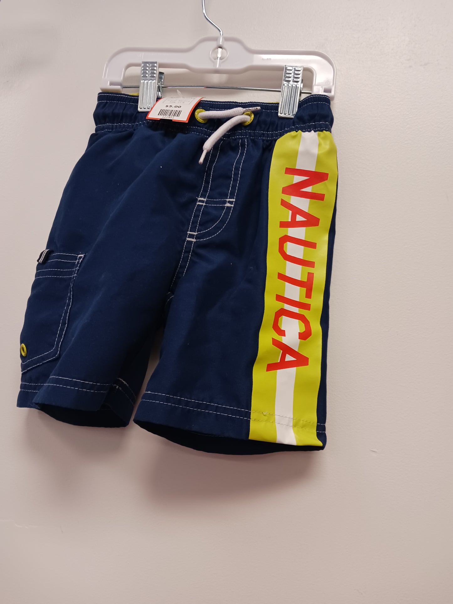 Navy/Green/White Nautica Swim Trunks, 2T B