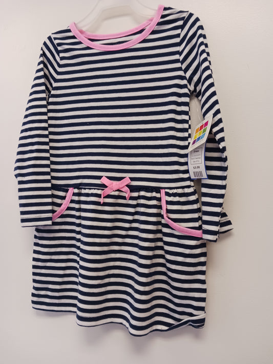 Navy/White/Pink Healthtex Dress, 4T G