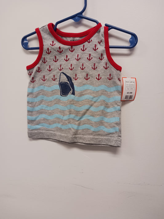 grey/red/blue Wonder Kids Shark Tank Top, 12M B