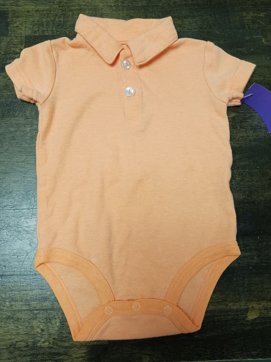 orange just one you Polo Onesie, 6M B