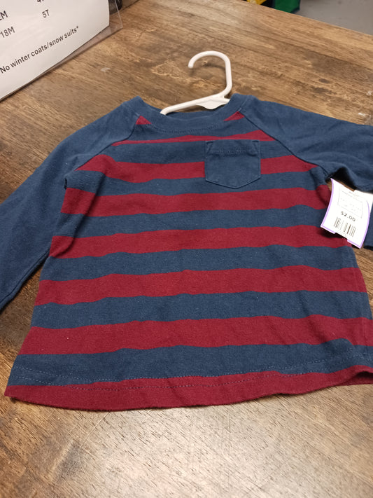 Navy/Burgandy Garanimals Longsleeve Shirt, 12M B